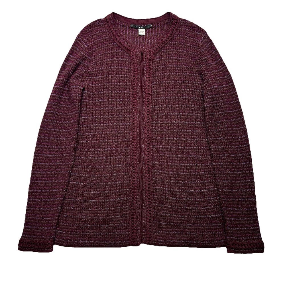 Peruvian Connection Multicolored 100% Pima Cotton Cardigan Sweater Size M? Boho